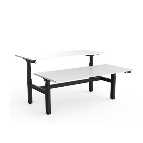 Agile Electric Desk Back-to-back 1800x800mm Blk L1