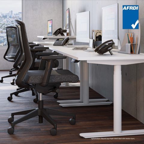 Agile Motion+ Desks 2 leg, H635-1290- Round Leg 160kg