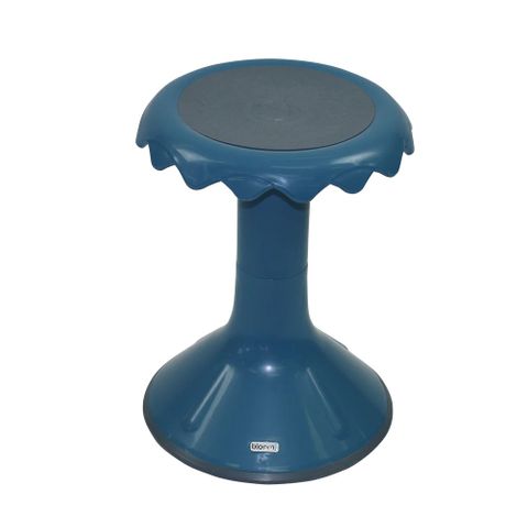 Bloom Stool. Convex base H370mm Blue