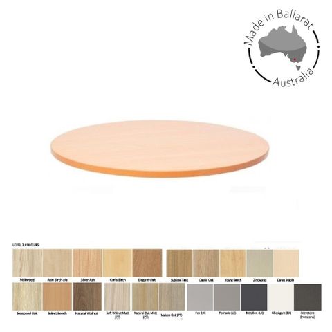 Round Table Tops 25mm - Melamine - Price Level 2