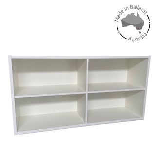 Bookcase Pigeonhole 4Hole L1440xH750xD400mm Solid Back L1