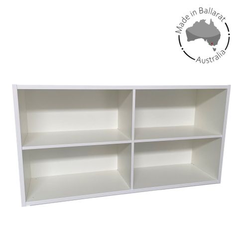 Bookcase Pigeonhole 4Hole L1440xH750xD400mm Solid Back L1