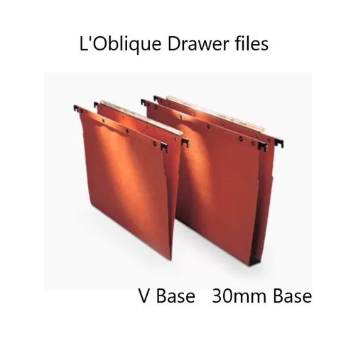 L'Oblique Drawer File with index window 30mm base Pk 25