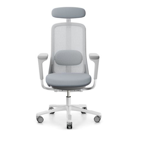 Hag SoFi 7500 & Headrest Std Arms, White/Light Gr 150kg