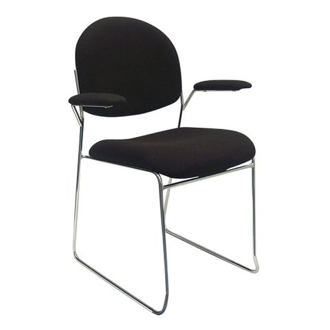 Rod Visitor Chair - with Arms - 150kg - Think of Me. ** Last one **