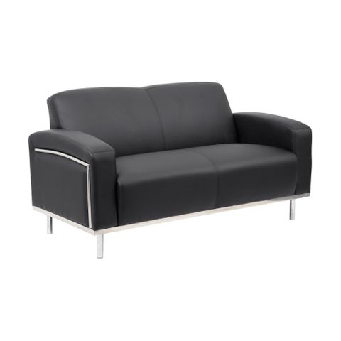 Sienna 2-Seater Sofa 120kg  Black PU