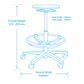 Lab 100 Drafter Stool PU Seat  270gas Footring 135kg