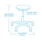 Lab 100 Task Stool PU Seat  140gas 135kg