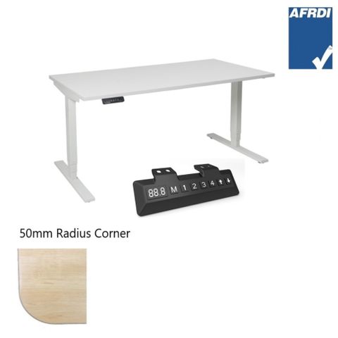 Vertilift Electric Desk L1700xD750mm 2Leg700 Wht Fr L1