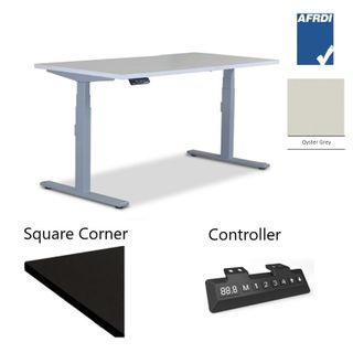 Vertilift Electric Desk L1800xD800mm 2Leg700 Silv Fr L1
