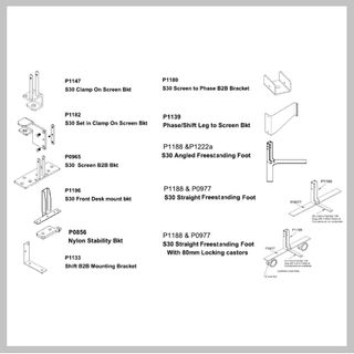 S30 Screen Brackets and Fittings HEADER