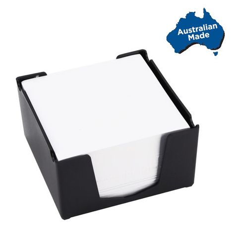 Italplast Memo Cube Holder with Plain Paper - Black