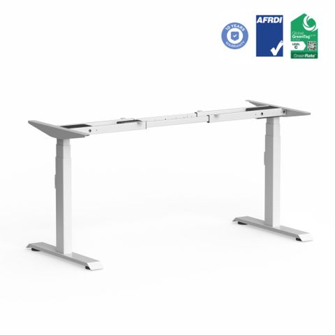 Klass Electric Desk Frame D580-750, L1200-1800mm Wht