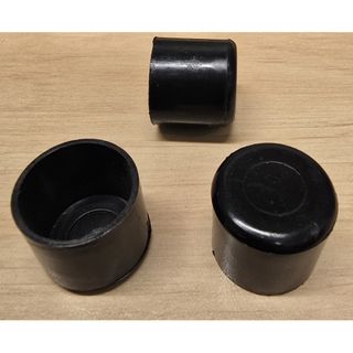 Round Cap Flat Base P803 7/8" Black