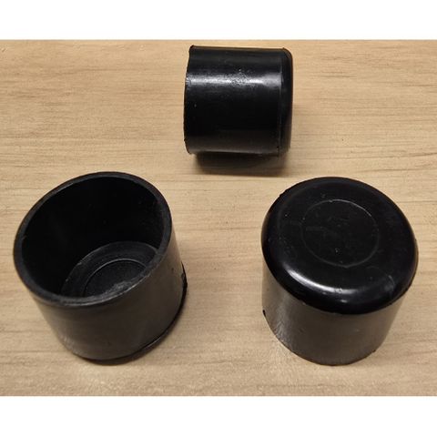 Round Cap Flat Base P803 7/8" Black