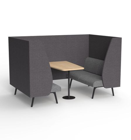 Willow 4 Person Booth with Meeting Table