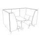 Willow 4 Person Booth with Meeting Table
