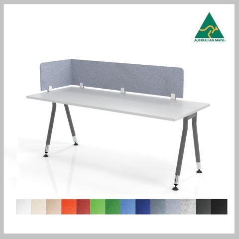 Hush Single Flex Desk Top Dividers - 18mm