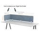 Hush Single Flex Desk Top Dividers - 18mm