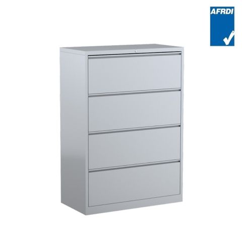 Steelco Lateral Filing Cabinet 4 Drawer H1320xW915xD463mm