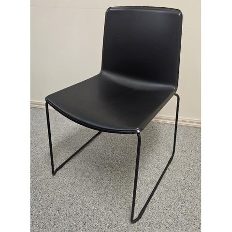 Secondhand Visitor Chair. Black Plastic Shell