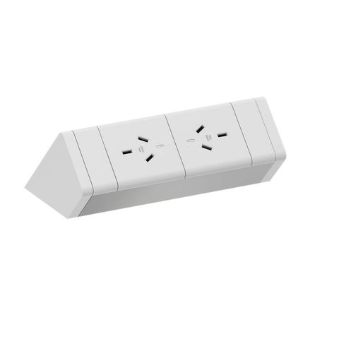 #210250 Secondhand Athena Desk top power unit, clamp on. White