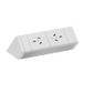 Secondhand Athena Power Rail, 2xGPO clamp on. White