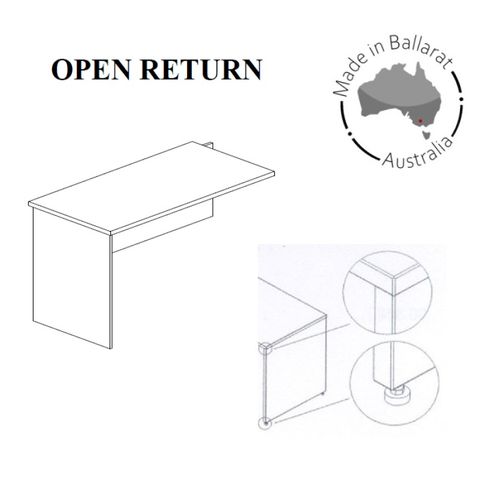 Bourke Return Open L1000xD600xH725mm L2