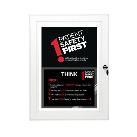 Notice Board Magnetic Lockable & Water Resistant A3