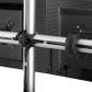 Visidec Dual Monitor Arm Horizontal Freestanding Mount Silver