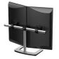 Visidec Dual Monitor Arm Horizontal Freestanding Mount Silver