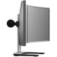 Visidec Dual Monitor Arm Horizontal Freestanding Mount Silver