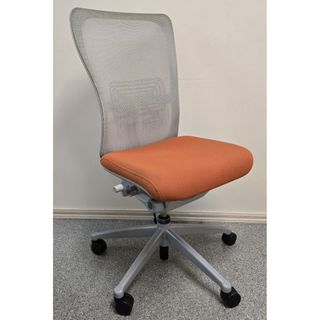 #210250 Secondhand Office Chair Mesh Back Orange Seat