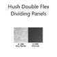 Hush Double Flex  Desk Top Dividers - 18mm