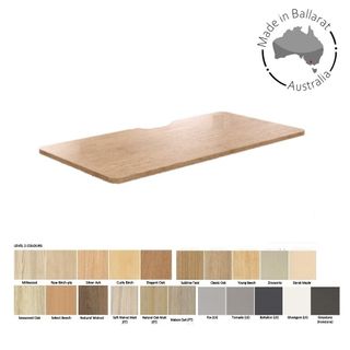 Top 25mm 2100x750mm L2 4x50mm Radius Corners Scallop