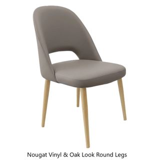 New Orleans Crescent  Chair 4L Oak PC Legs Vinyl 150kg