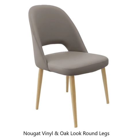 New Orleans Crescent  Chair 4L Oak PC Legs Vinyl 150kg