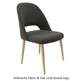 New Orleans Crescent  Chair 4L Oak PC Legs Fabric 150kg