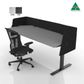 Hush Privi Double Flex Desk Hung Screens - 18mm