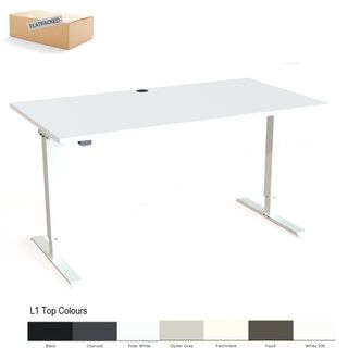 DM20 1200x700mm Electric Desk White L1 CMH Boxed