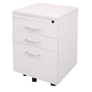 Rapid Span Mobile Pedestal 2S+1F Lock White