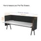 Hush Privi Double Flex Desk Hung Screens - 18mm