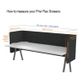 Hush Privi Double Flex Desk Hung Screens - 18mm