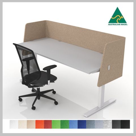 Hush Privi Double Flex Desk Hung Screens - 18mm