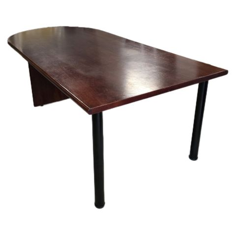 Secondhand Desk with single D end. Timber Veneer