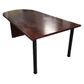 #210405 Secondhand Desk D End/Straight Timber Veneer