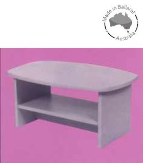 Coffee Table Boat Shape L900xD600mm H450mm Rad Corners