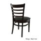 Durafurn Florence Cafe Chair Timber Frame, Vinyl Seat
