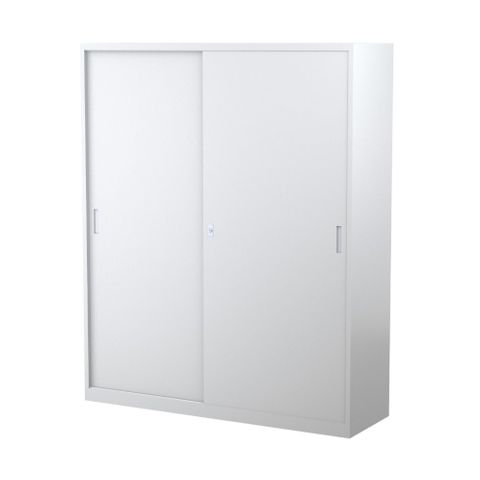 Steelco Sliding Door Cabinet H1830xW1500xD465mm, 3 Shelves
