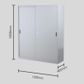 Steelco Sliding Door Cabinet H1830xW1500xD465 3S White